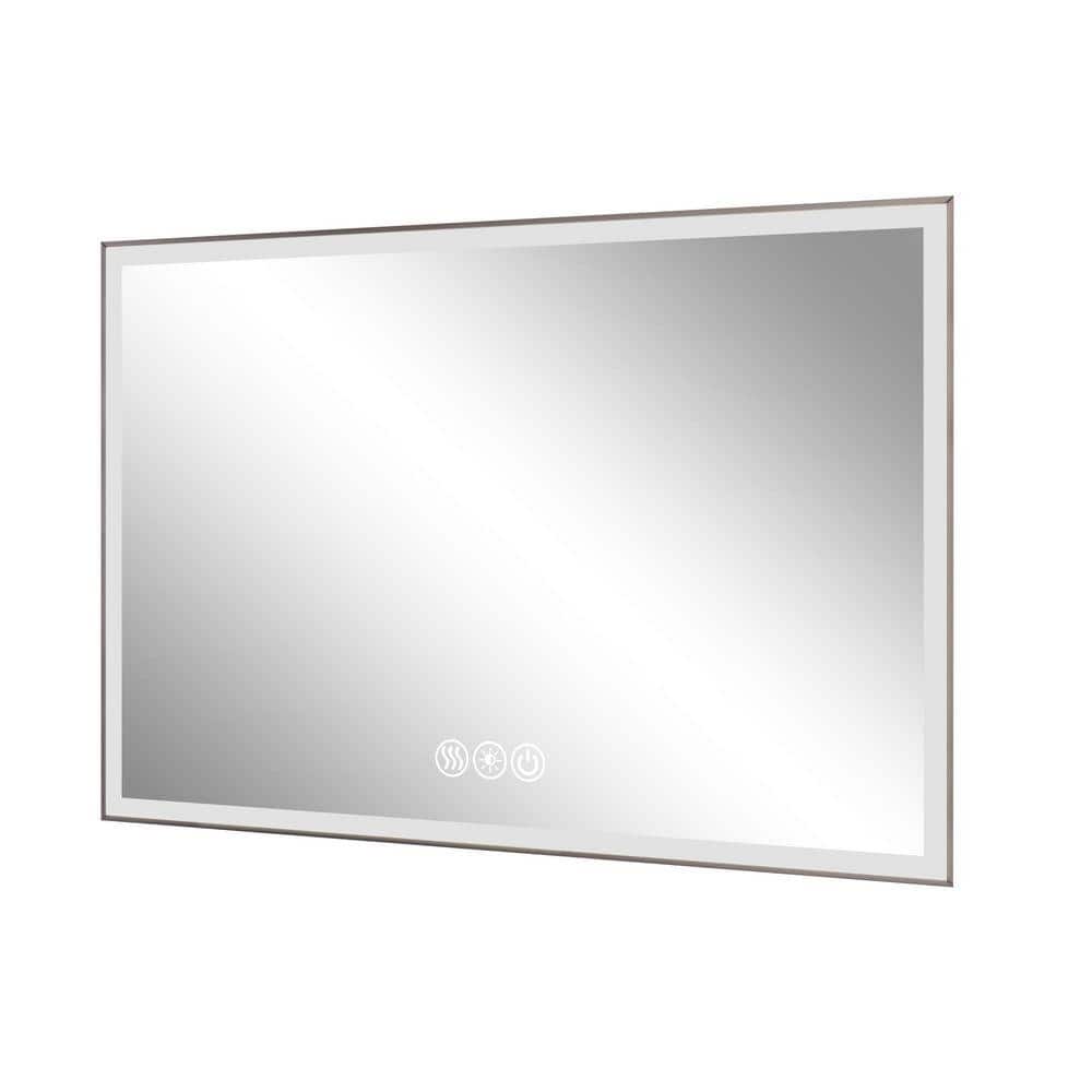 Sarlai 48 in. x 32 in. Adjustable LED with 3-Color Temperatures Bathroom Clear Mirror (1-Pack) (1)