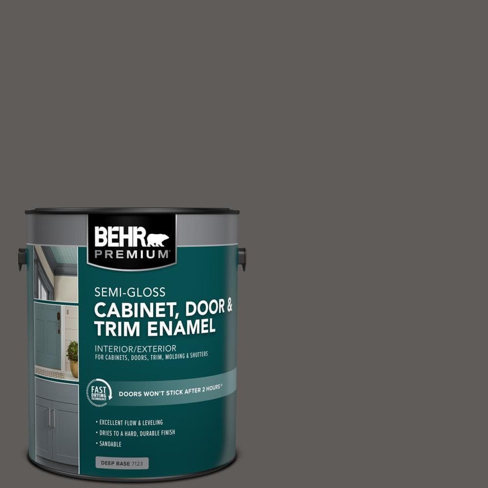 BEHR PREMIUM 1 gal. #PPU18-19 Intellectual Semi-Gloss Enamel Interior/Exterior Cabinet, Door & Trim Paint (1)