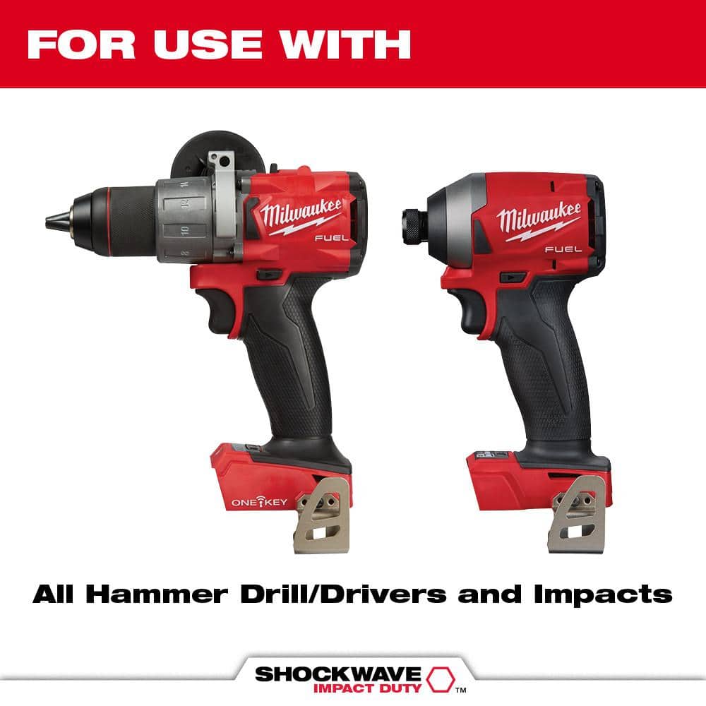 Milwaukee SHOCKWAVE Impact Duty Alloy Steel Screw Driver Bit Set (70-Piece) with Right Angle Drill Adapter (3)
