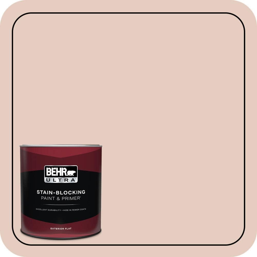 BEHR ULTRA 1 qt. #T17-05 Life is a Peach Flat Exterior Paint & Primer