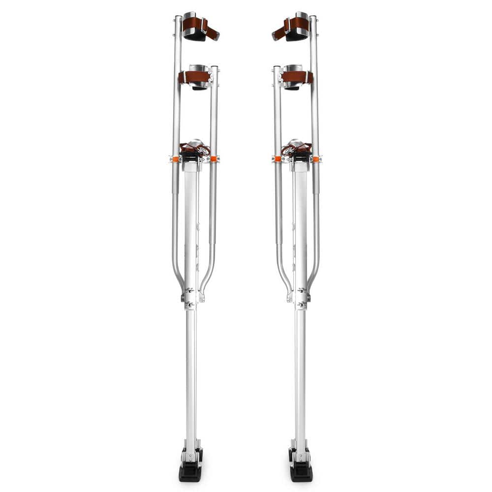 GYPTOOL 48 in. to 64 in. Adjustable Height Silver Drywall Stilts (2)