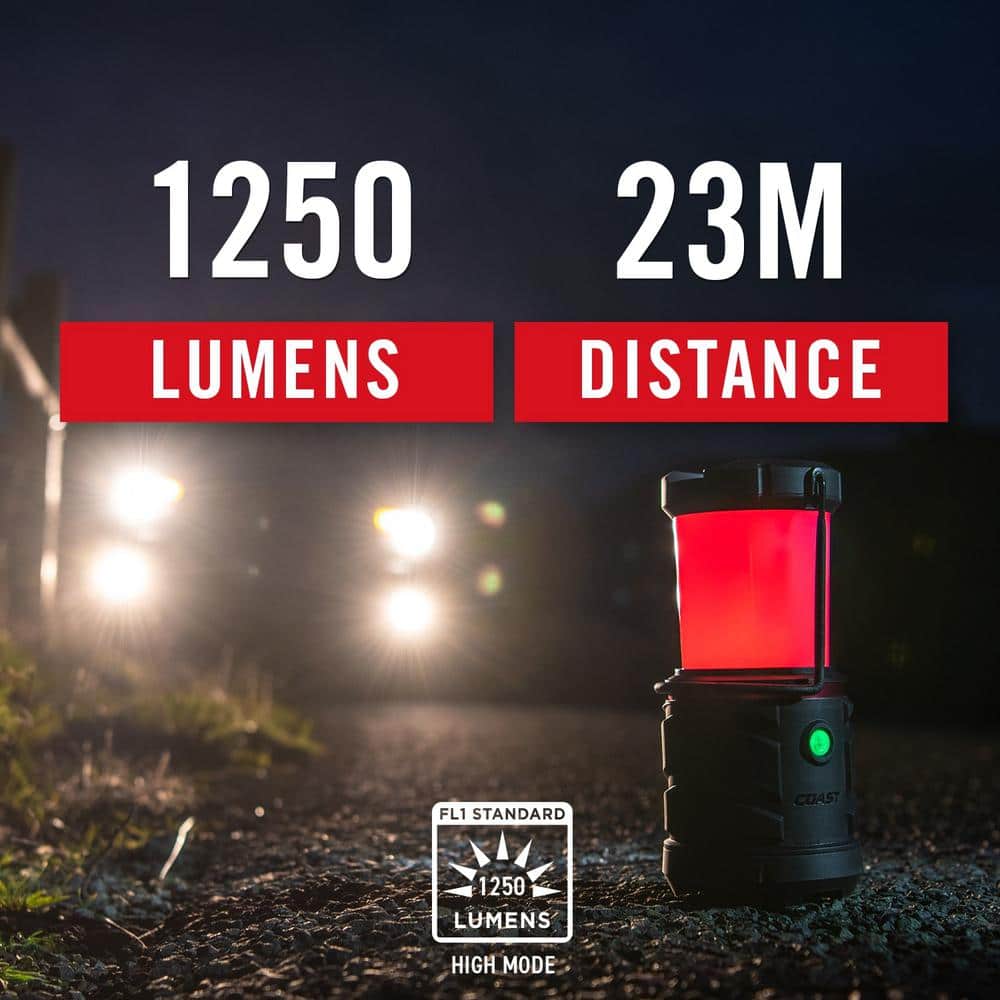 Coast EAL26 1250 Lumens Alkaline Battery Dual Power Camping Lantern Flashlight (2)