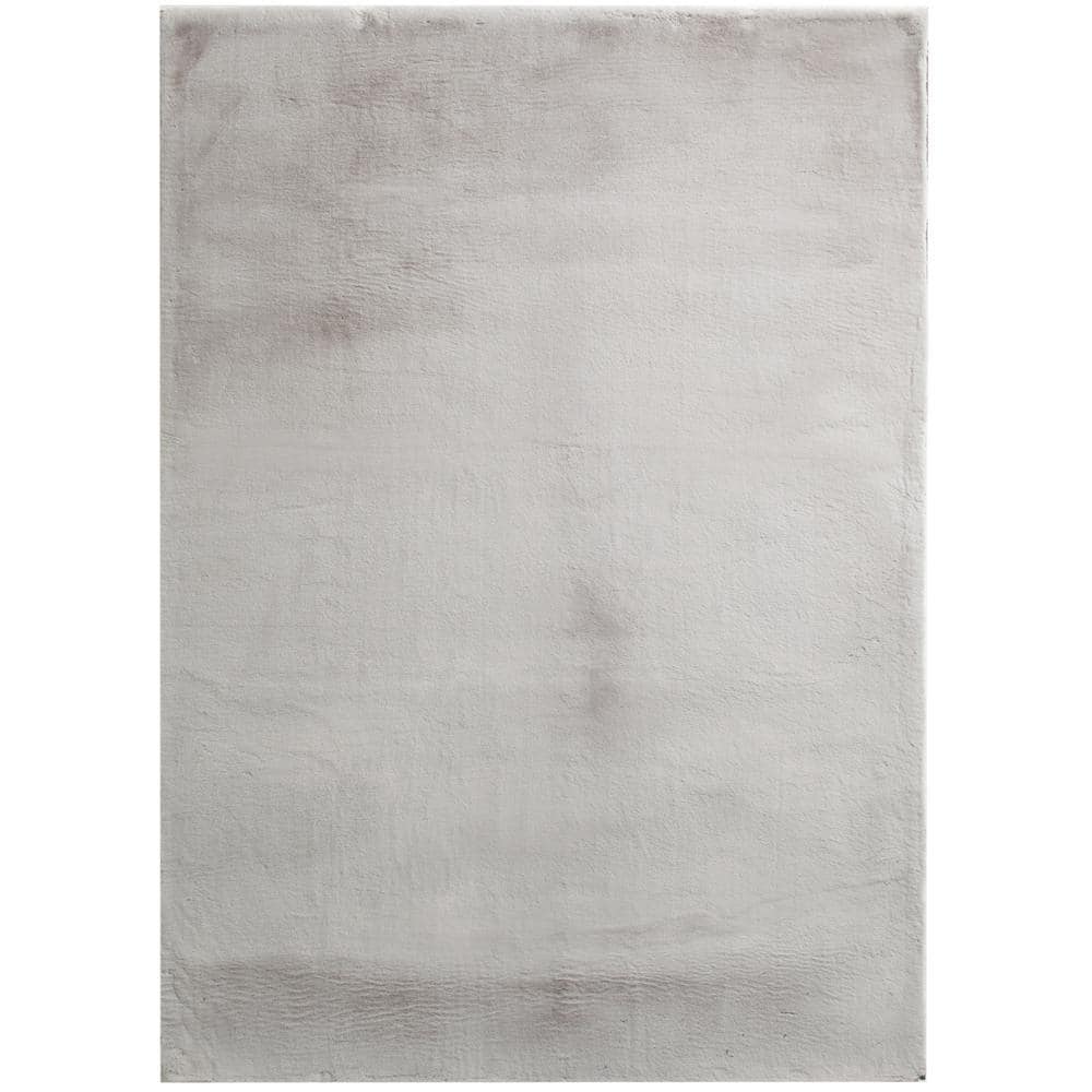 Home Decorators Collection Piper Grey 7 ft. x 9 ft. Solid Polyester Area Rug (2)