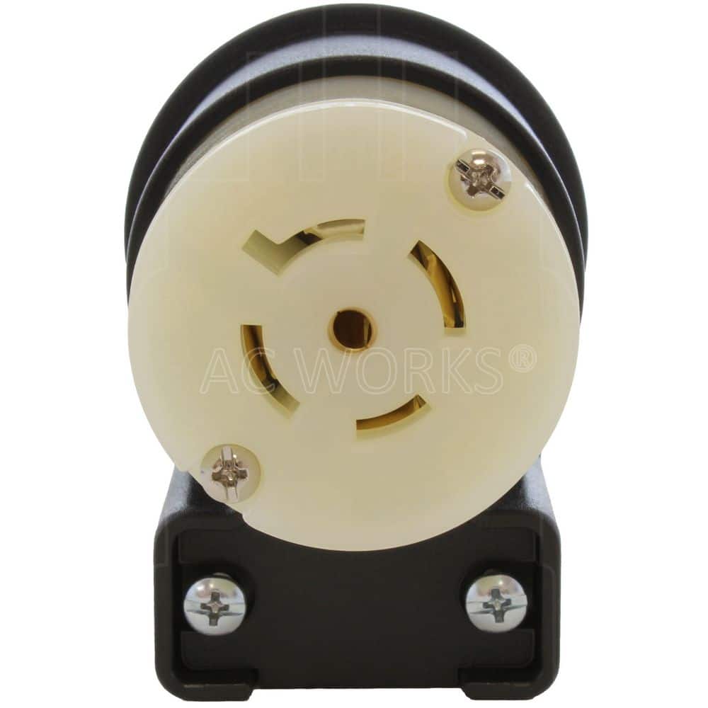 AC WORKS NEMA L21-20R 20A 3-Phase 120/208V 3PY, Elbow 5-Wire Locking Female Connector UL, C-UL Approval (3)