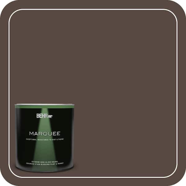 BEHR PREMIUM PLUS 1 gal. #780B-7 Bison Brown Semi-Gloss Enamel Low Odor Interior Paint & Primer (3)