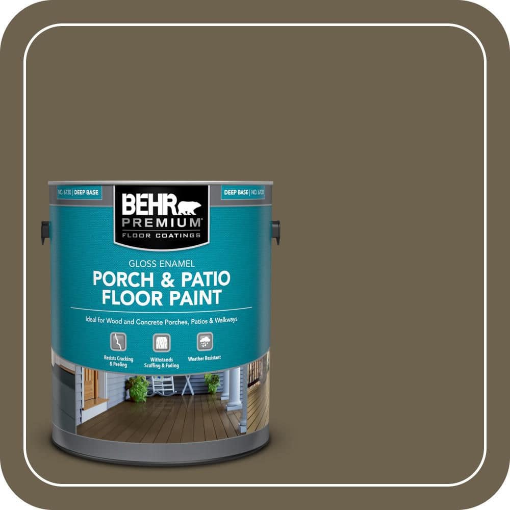 BEHR PREMIUM 1 gal. #N310-7 Classic Bronze Gloss Enamel Interior/Exterior Porch and Patio Floor Paint
