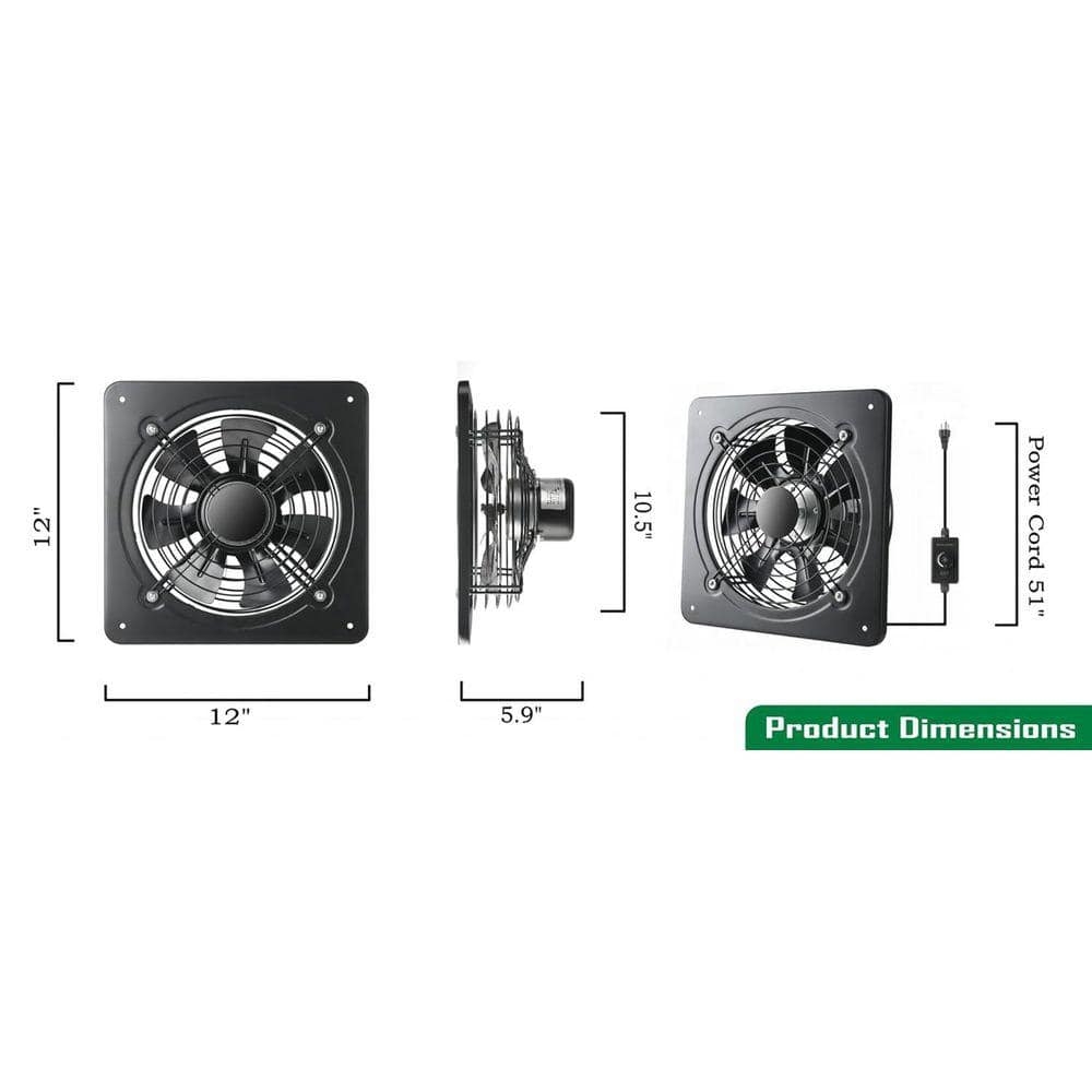 KIWDZFU 720 CFM Wall Mounted Ventilation Fan for Home, Garage, and Office Use (3)