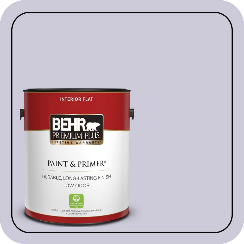 BEHR PREMIUM PLUS 1 gal. #S570-2 Magic Scent Flat Low Odor Interior Paint & Primer (1)