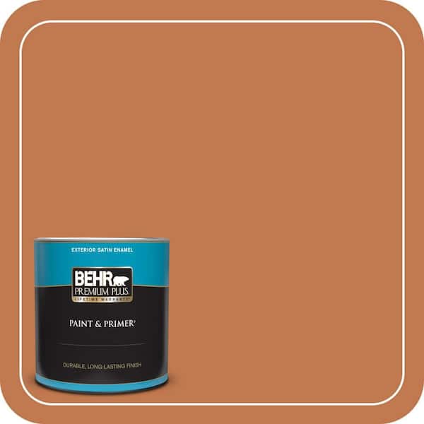 BEHR PREMIUM PLUS #240D-6 Chivalry Copper Enamel Interior Stain-Blocking Paint and Primer (2)