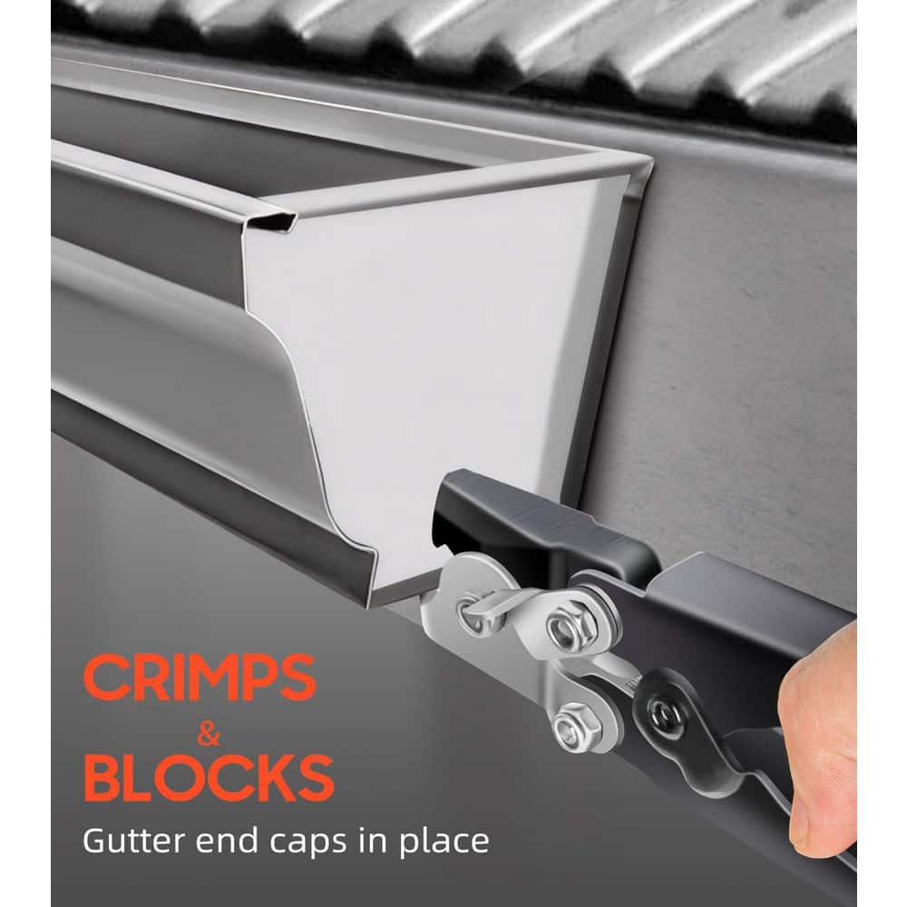 Laybus High Quality Steel Snap Lock Punch for Sheet Metal, Vinyl and Aluminum Siding, End Cap Crimper for Gutters (2)