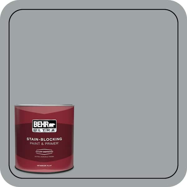 BEHR ULTRA 1 qt. #MQ5-30 Silent Film Extra Durable Flat Interior Paint & Primer (2)