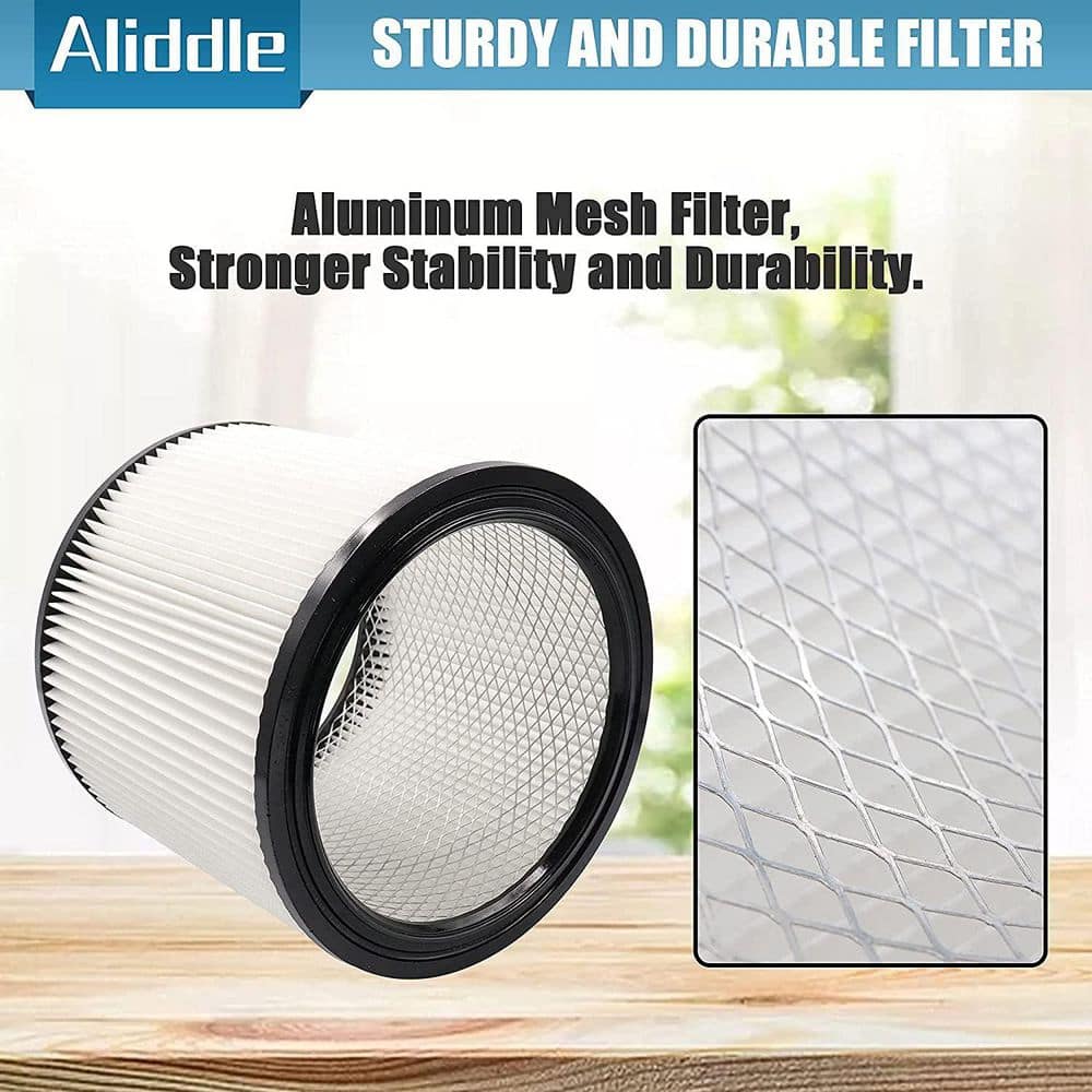 Unbranded 7.4x7.4x6.7 Inch HEPA Filter Cartridge Replacement with Washable Reusable Design for Wet Dry Vacuum Cleaners (2-Pack) (3)