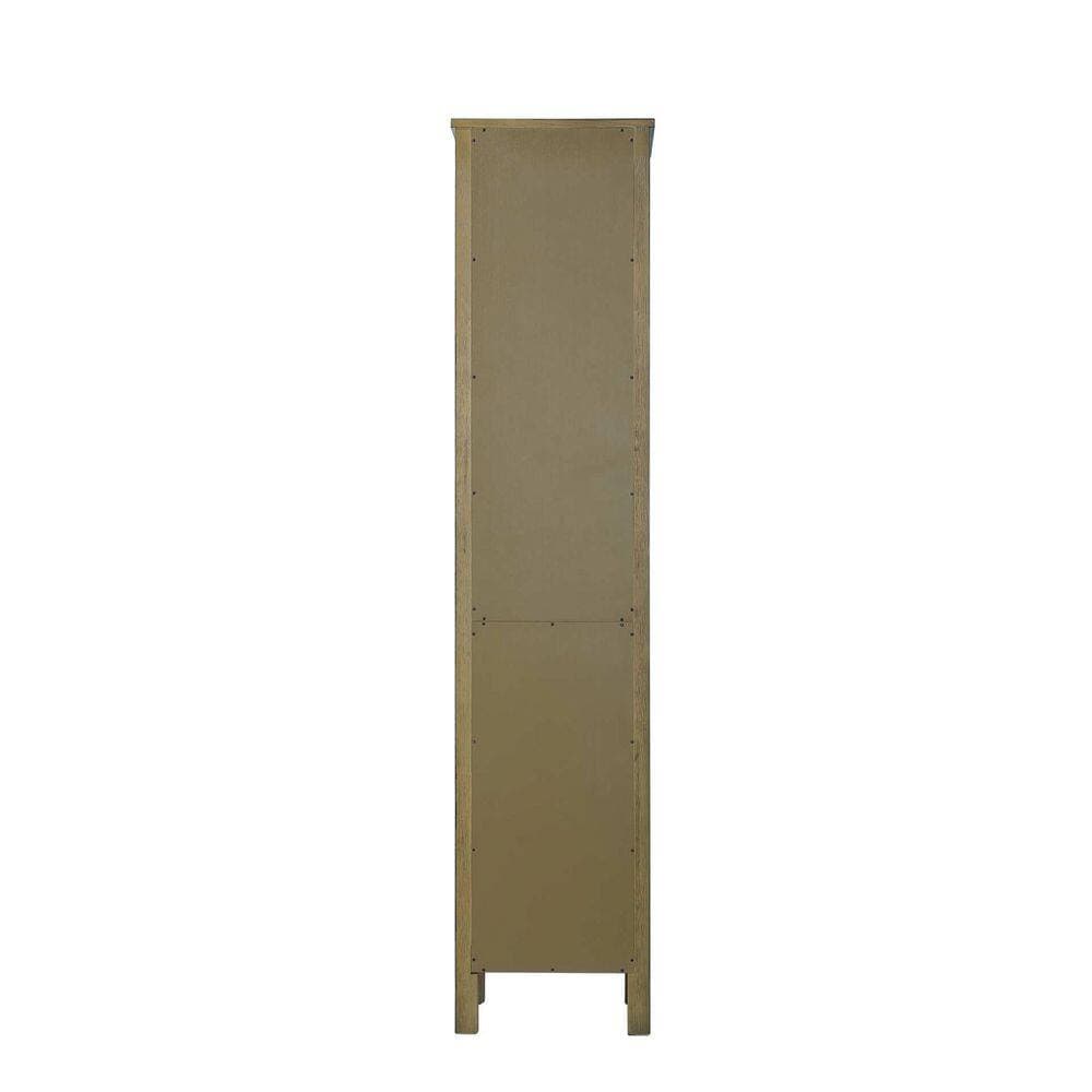 TIMELESS HOME 16 in. W x 18 in. D x 72 in. H Brown Freestanding Linen Cabinet (2)