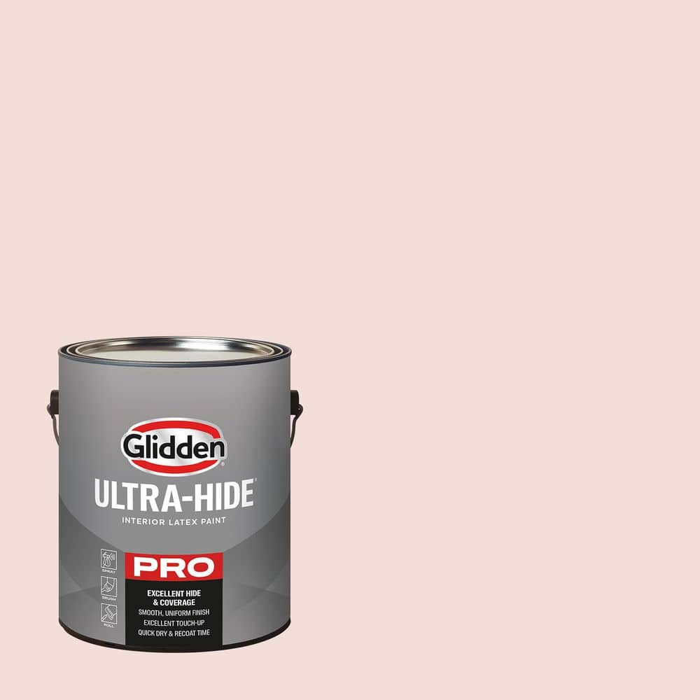 Glidden Ultra-Hide 1 gal. PPG1064-2 Pink Chablis Satin Interior Paint