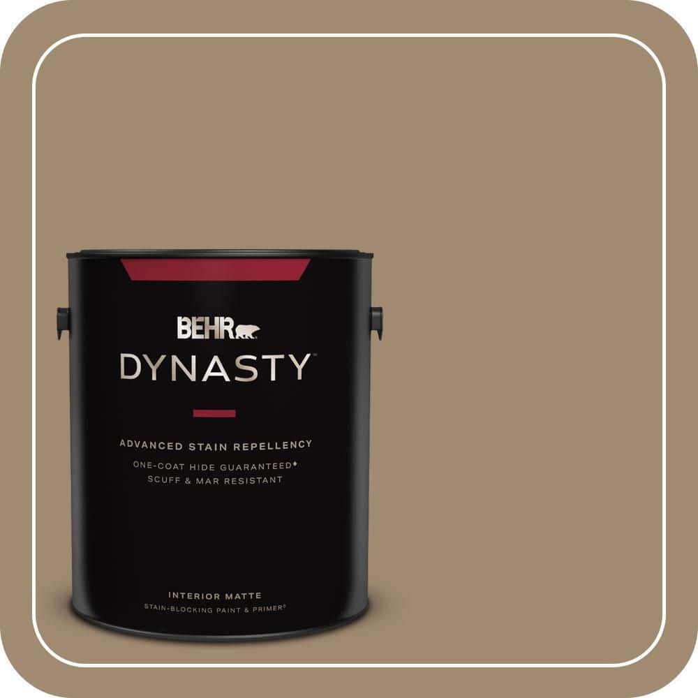 BEHR DYNASTY 1 gal. #PMD-102 River Mud Matte Interior Stain-Blocking Paint & Primer