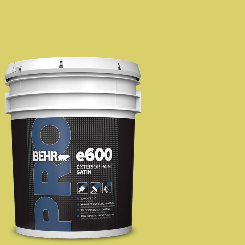 BEHR PRO 5 gal. #P340-4 Lime Tree Satin Exterior Paint