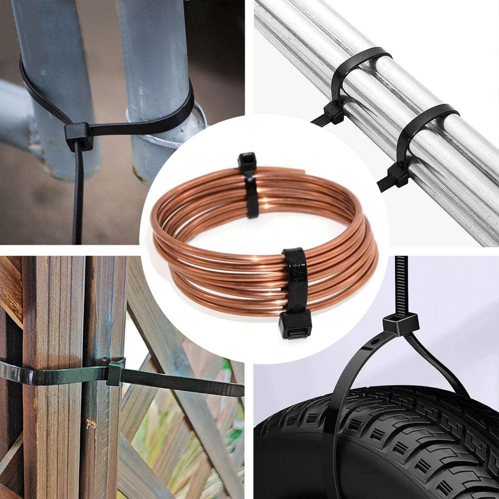 Lukyamzn UV Resistant Nylon Cable Zip Tie 20 in. Black 40-Pack Heavy Duty Outdoor Wire Ties with 250 lbs. Tensile Strength (3)