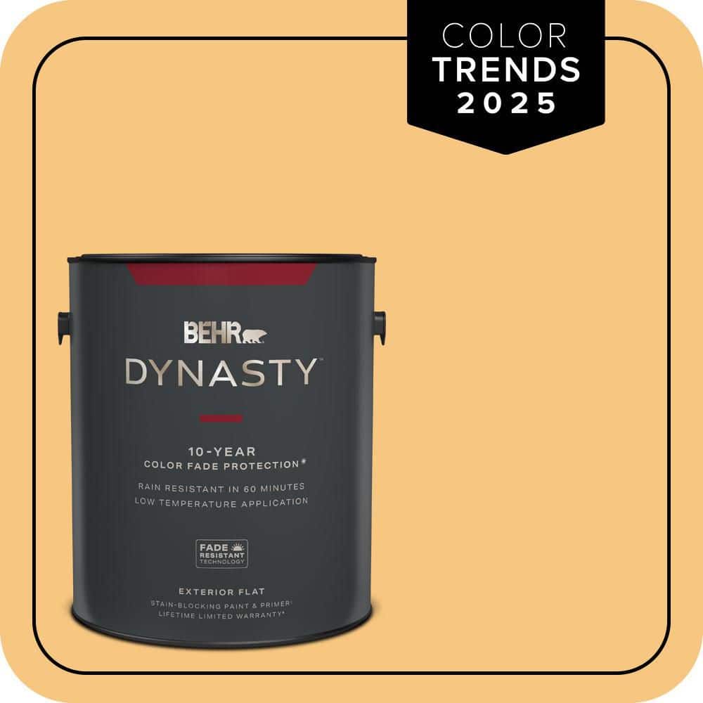 BEHR DYNASTY 1 gal. #PPU6-07 Jackfruit Flat Exterior Stain-Blocking Paint & Primer