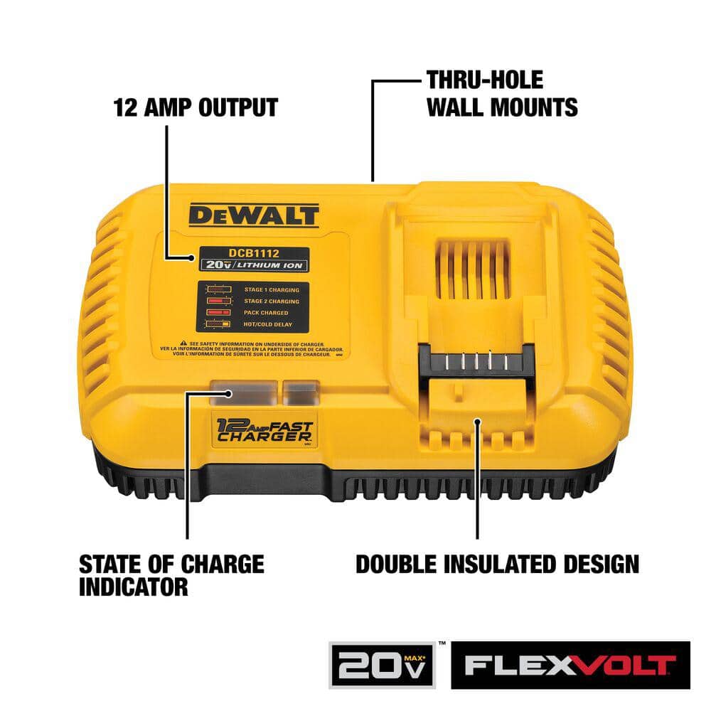 DEWALT 20V and FLEXVOLT 12 Amp Fan Cooled Fast Charger (2)