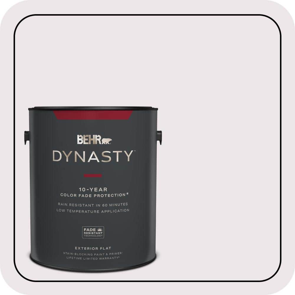 BEHR DYNASTY 1 gal. #670C-1 November Pink Flat Exterior Stain-Blocking Paint & Primer