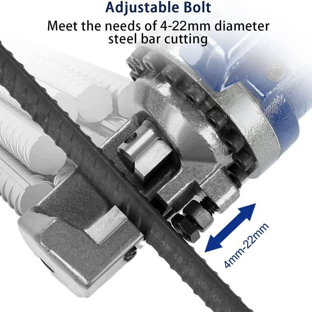 KIWDZFU Electric Rebar Cutter 1350-Wattss Up to 7/8 in. 4-22 mm Cutting Speed 3.5-4S with Jaw Blades High Power Motor (3)