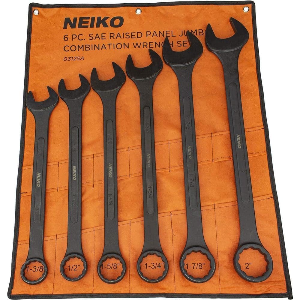 NEIKO 6 in. Heavy Duty Wrench Set with SAE 12-Pt Combination Box Ends (6-Piece) (1)