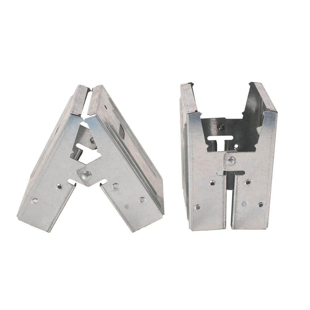 Husky 5.5 in. D x 4.00 in W x 3.74 in H Steel Galvanized Sawhorse Brackets (2-Pack)