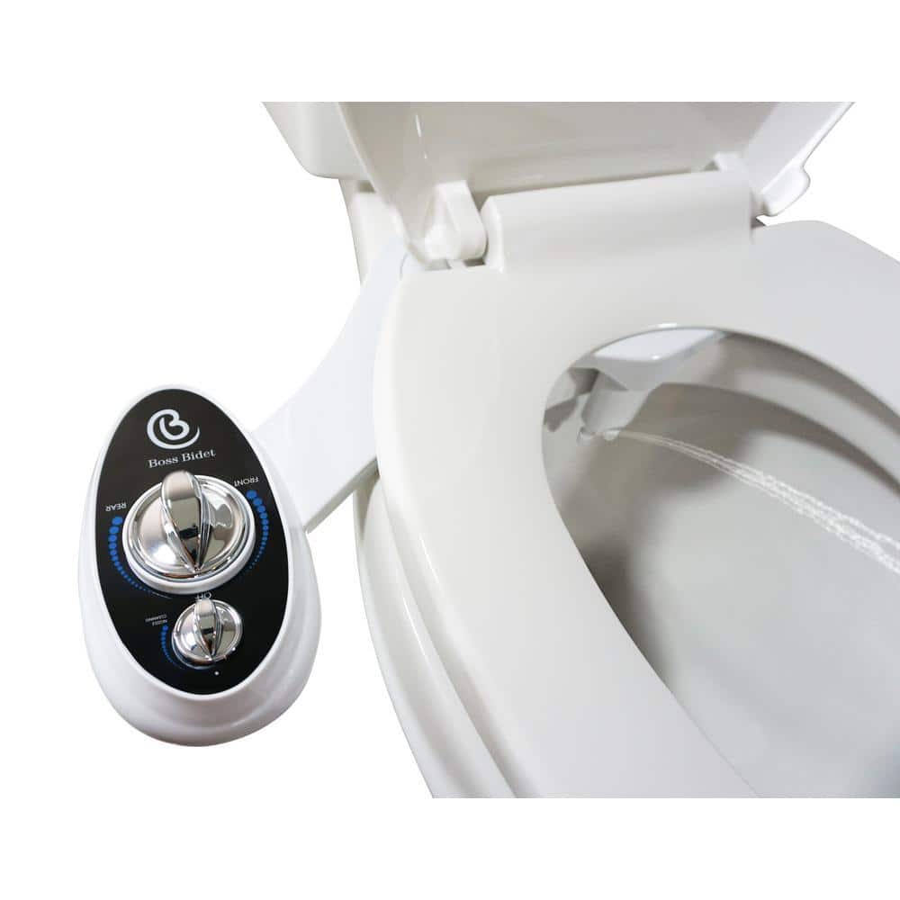 BOSS INTERNATIONAL LLC Boss Bidet Non-Electric Luxury Toilet Bidet Attachment Water Sprayer Dual Nozzle White and Black (3)