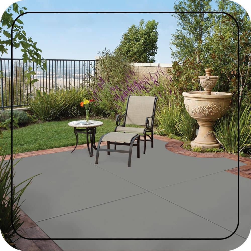 BEHR PREMIUM 1 gal. #PFC-68 Silver Gray Solid Color Flat Interior/Exterior Concrete Stain (3)