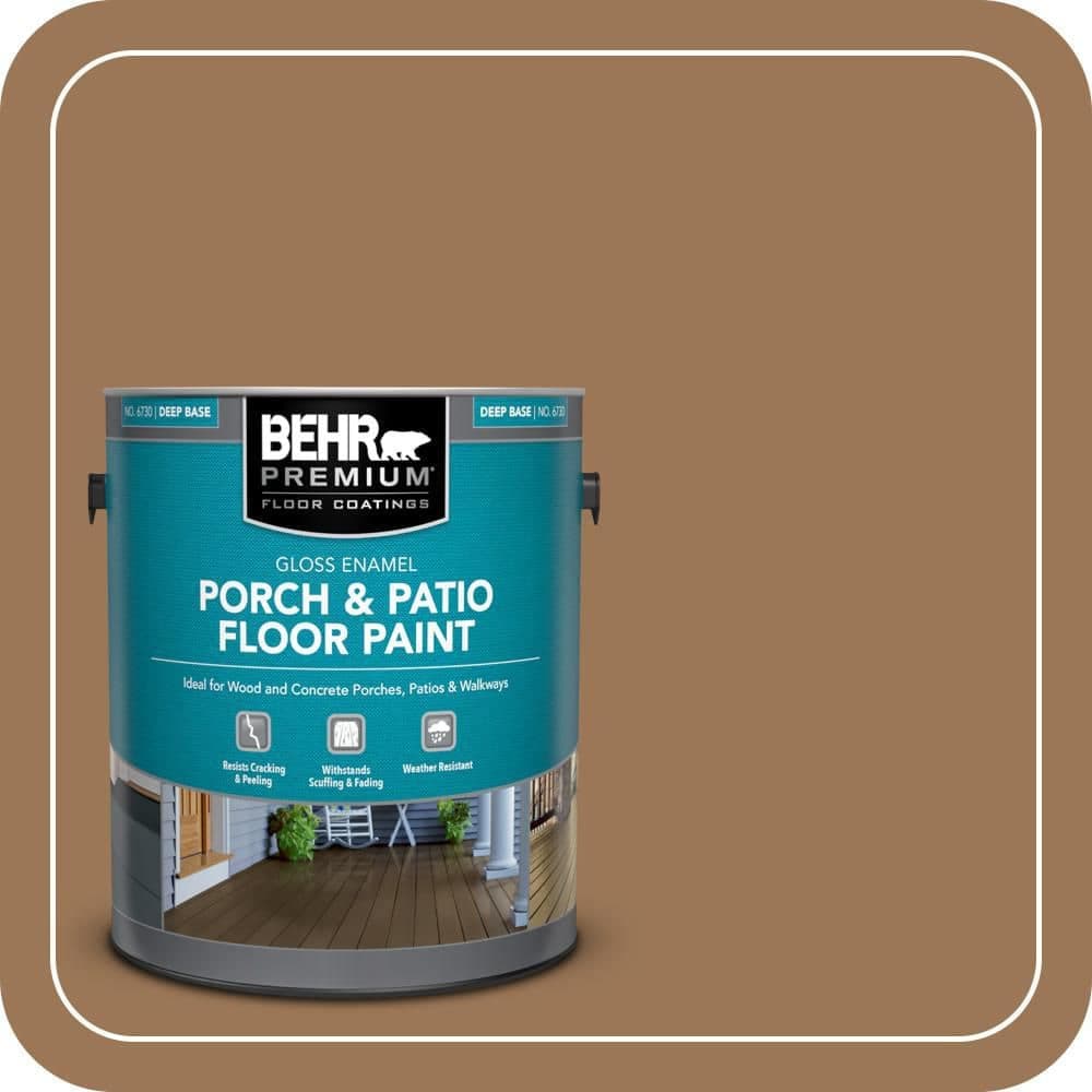 BEHR PREMIUM 1 gal. #PPU4-02 Coco Rum Gloss Enamel Interior/Exterior Porch and Patio Floor Paint