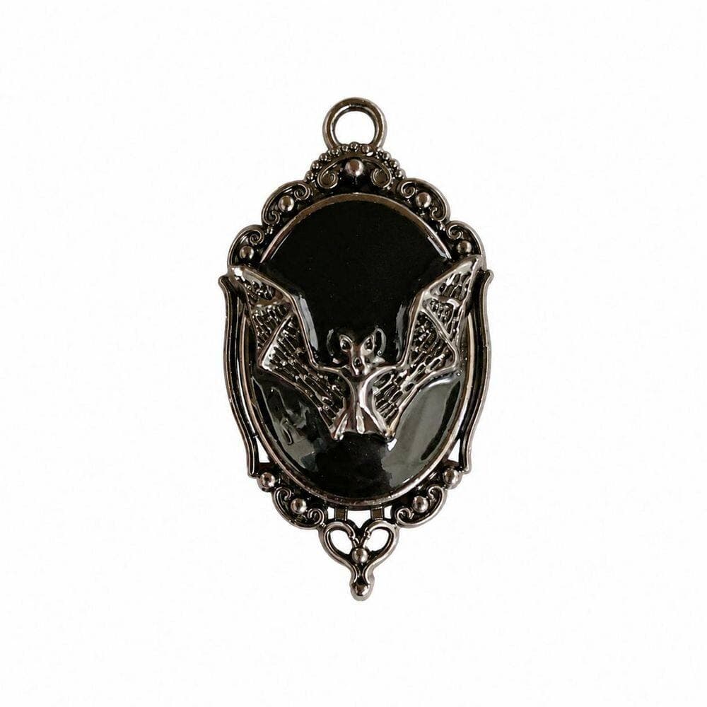 KHKFY Set of 12 Gothic Vampire Bat Shower Curtain Hooks, Black Metal Rings for 0.8-1.1 in. dia. Rods Bats (3)