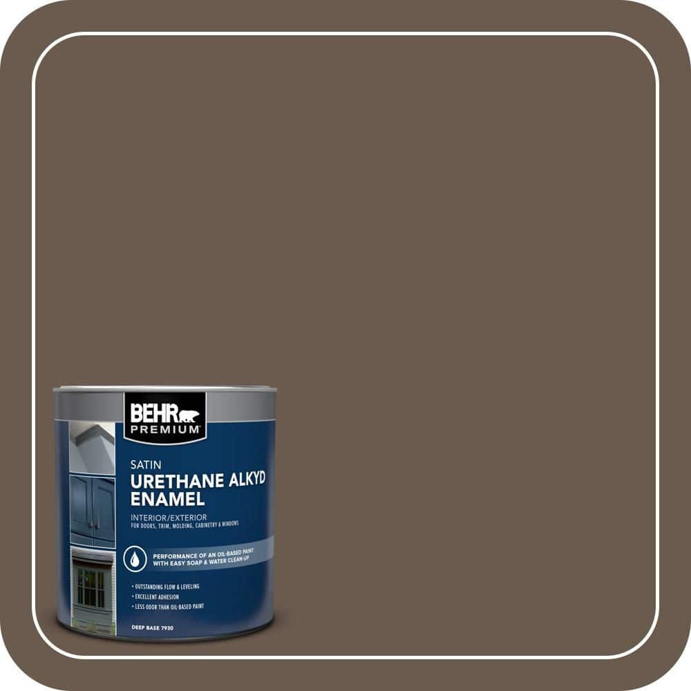 BEHR PREMIUM 1 qt. #PPU5-02 Aging Barrel Satin Enamel Urethane Alkyd Interior/Exterior Paint