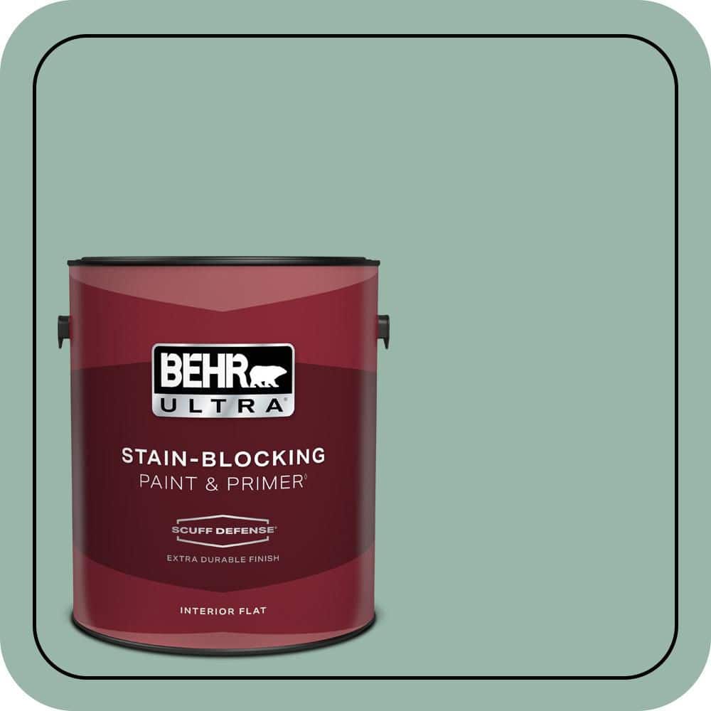 BEHR ULTRA 1 gal. #S420-3 Nile River Extra Durable Flat Interior Paint & Primer