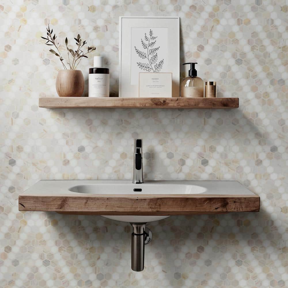 MSI Angora Sazi 11 in. x 14 in. x 0.38 in. Polished Marble Mesh-Mounted Mosaic Floor and Wall Tile (1.04 sq. ft. /Each) (3)