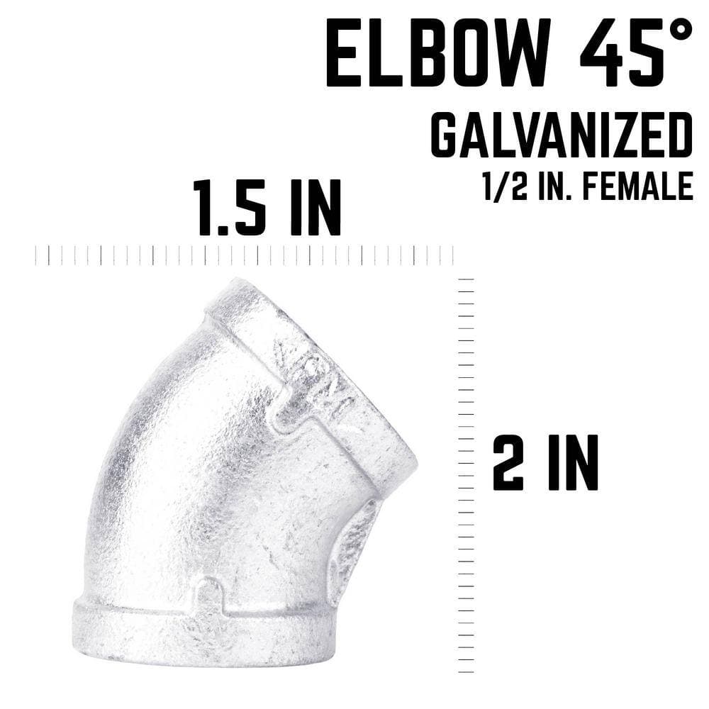 STZ 1/2 in. Galvanized Iron ° Elbow (3)