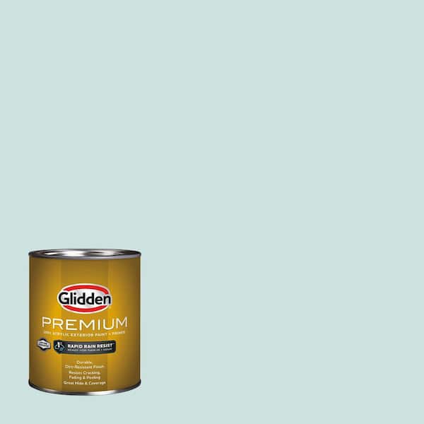 Glidden Premium 1 qt. PPG1142-2 Big Sky Semi-Gloss Exterior Latex Paint (2)