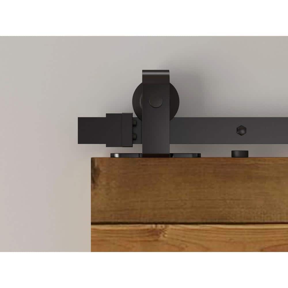 Everbilt 72 in. Dark Oil-Rubbed Top Mount Sliding Barn Door Track and Hardware Kit (3)