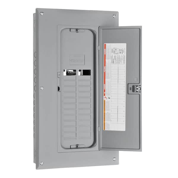 Square D Homeline 125 Amp 20-Space 40-Circuit Indoor Main Lug plug-on neutral Electrical Panel with Cover, Ground Bar