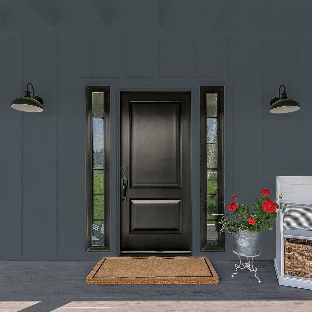 Glidden Premium 1-gal. Black Forest PPG1012-7 Flat Exterior Latex Paint (4)