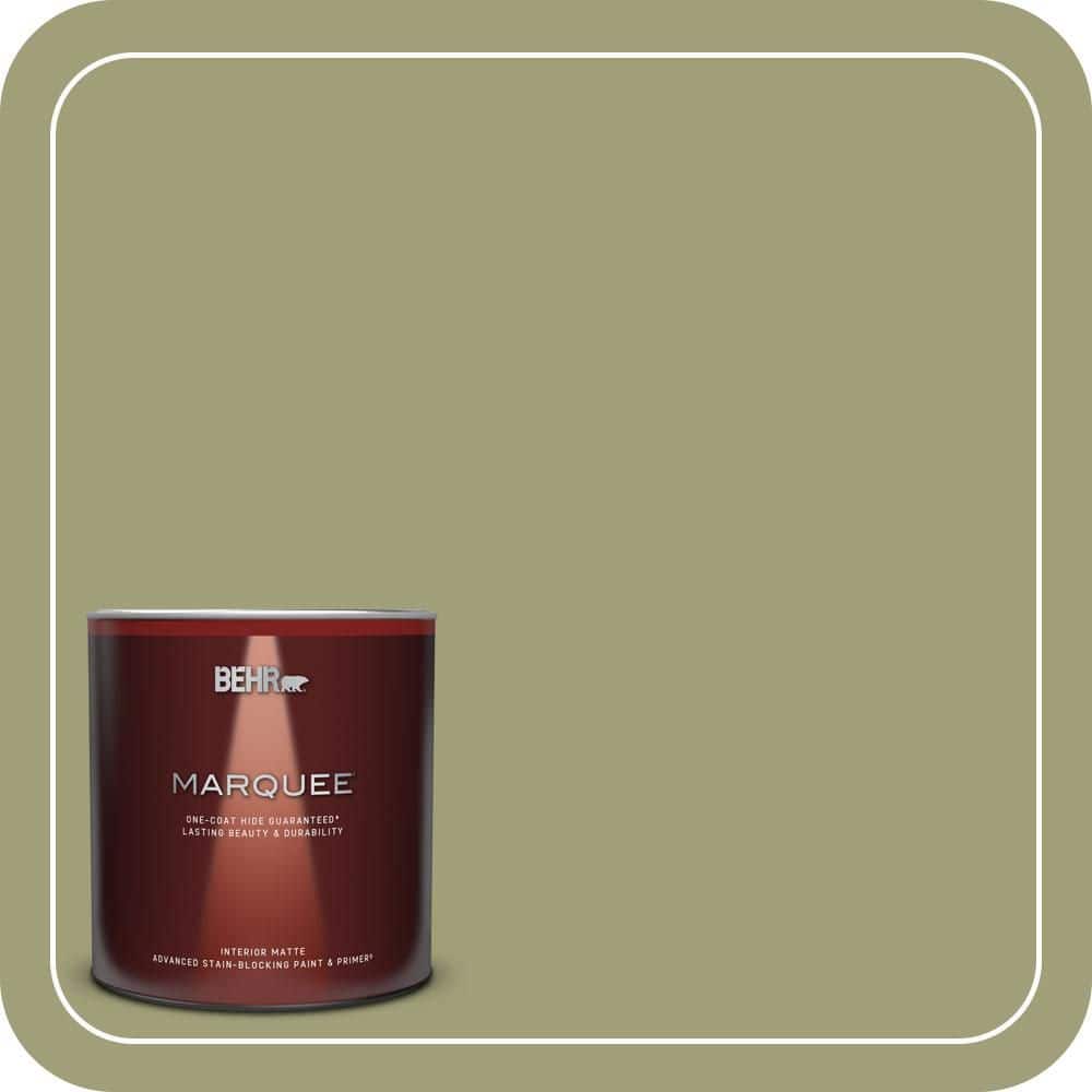 BEHR MARQUEE 1 qt. #MQ6-57 Bermuda Grass One-Coat Hide Matte Interior Paint & Primer