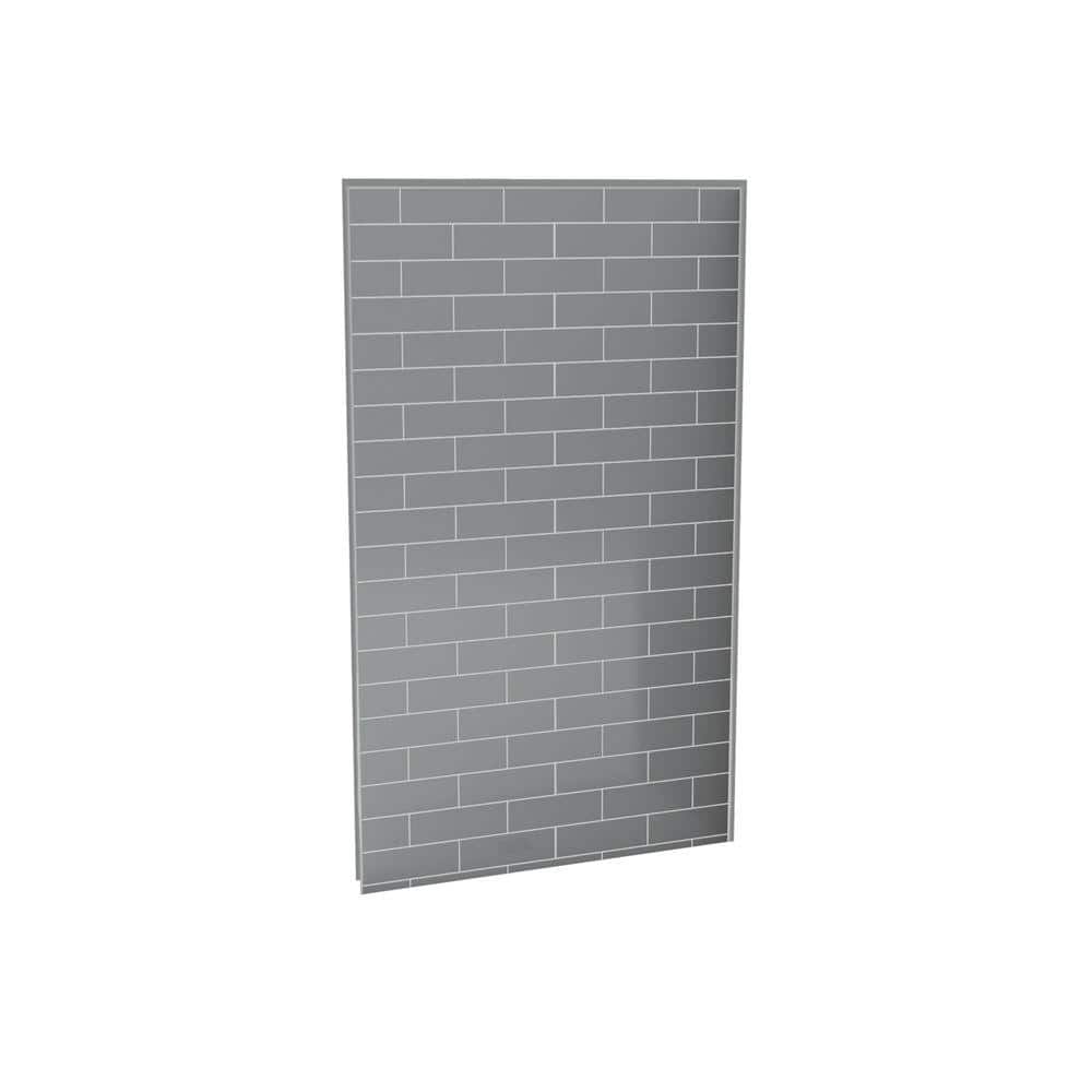 MAAX Utile Metro 1 in. x 48 in. x 80 in. 1-Piece Direct-to-Stud Back Shower Wall in Ash Grey