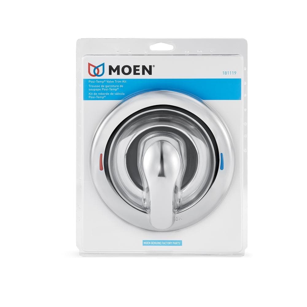 MOEN Chateau Lever Posi-Temp 1-Handle Shower Valve Trim Kit in Chrome (Valve Not Included) (4)