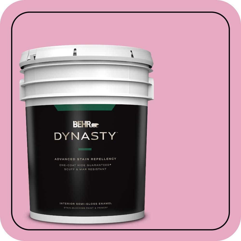 BEHR DYNASTY 5 gal. #P130-3 Little Princess Semi-Gloss Enamel Interior Stain-Blocking Paint & Primer