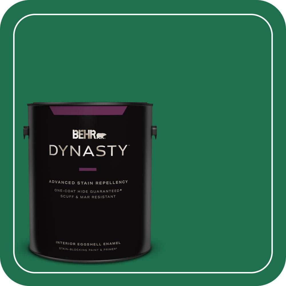 BEHR DYNASTY 1 gal. #470B-7 Climbing Ivy Eggshell Enamel Interior Stain-Blocking Paint & Primer