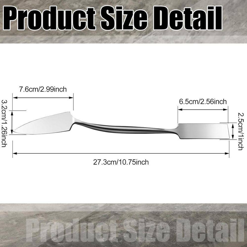 KIWDZFU 11 x 1.57 Forged Steel Trowel with Comfortable Handle for Concrete, Plaster, Glazing, Patchwork, Archeology (2)