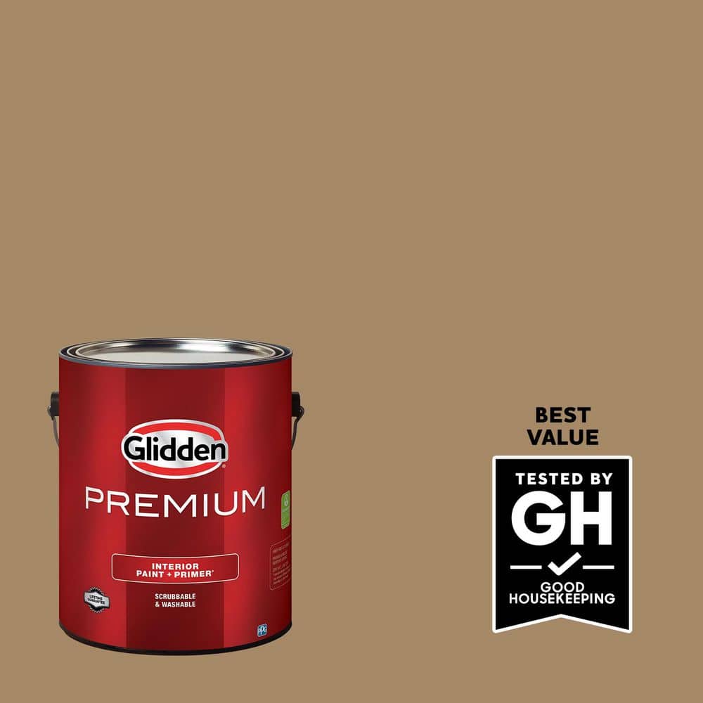 Glidden Premium 1-gal. PPG1086-6 Coffee With Cream Eggshell Interior Latex Paint (1)