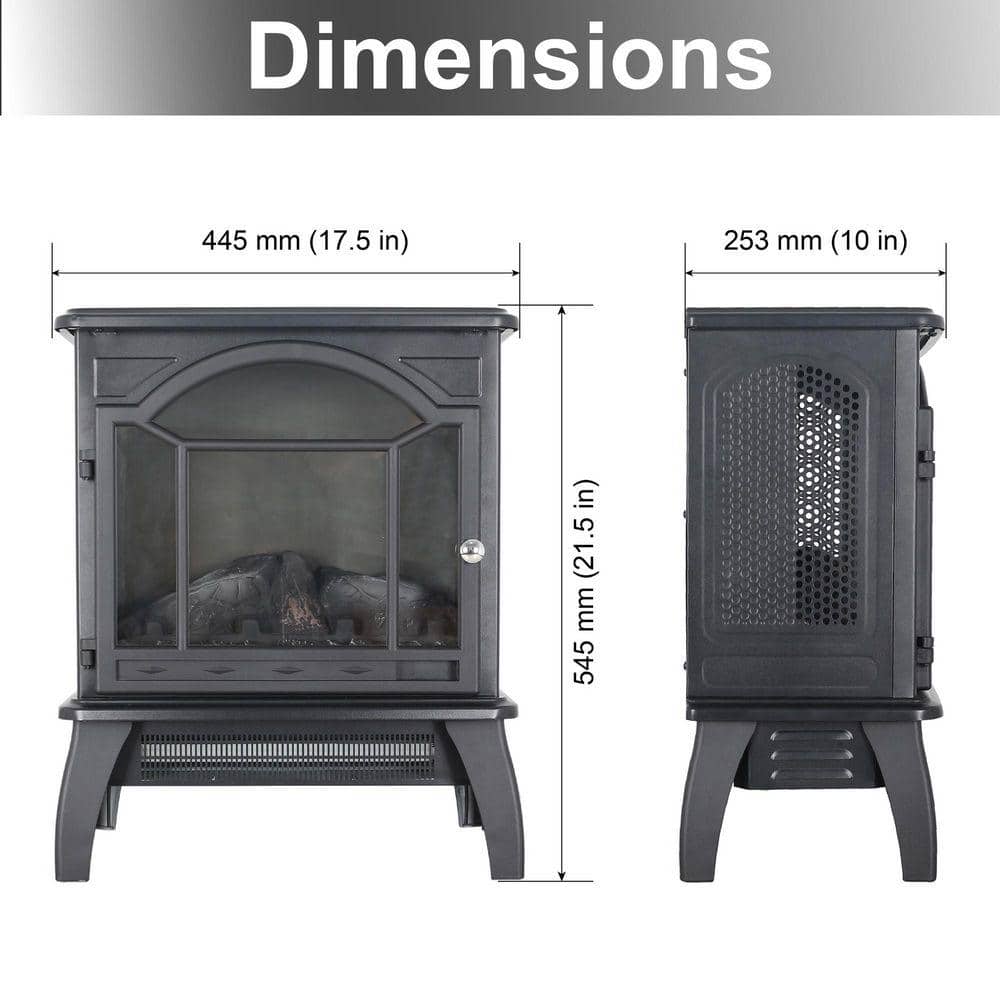 SUNRINX 400 sq. ft. 18 in. Electric Stove with Remote (3)