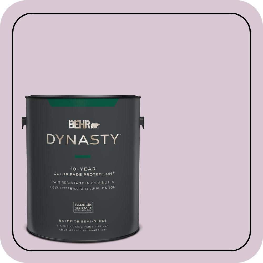BEHR DYNASTY 1 gal. #S110-2 Orchid Haze Semi-Gloss Exterior Stain-Blocking Paint & Primer