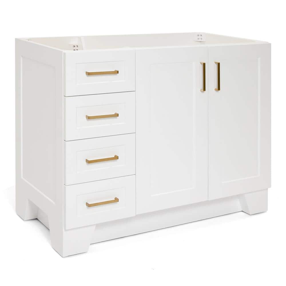 ARIEL Taylor 42 in. Freestanding Bathroom Vanity Cabinet without Top in White (Assembled) (2)