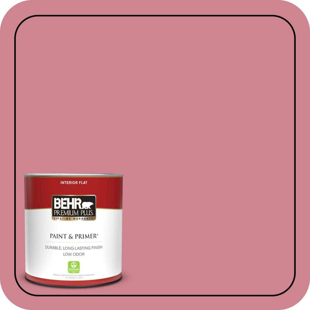 BEHR PREMIUM PLUS #130D-4 Rose Sachet Enamel Interior/Exterior Paint & Primer Color Sample (1)